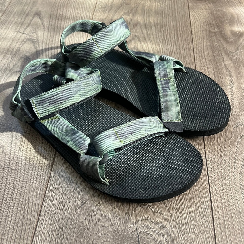 Teva Original Universal Mens Sandals Green Camo 1127475 Size 9